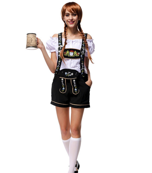 2018 Gril Oktoberfest lederhosen German costumes oktoberfest outfits Bundhosen HANS