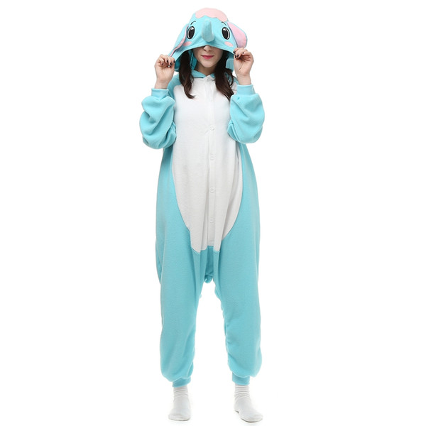 Elephant Women's and Men's Animal Kigurumi Polar Fleece Costume for Halloween Carnival New Year Party welcome Drop Shipping