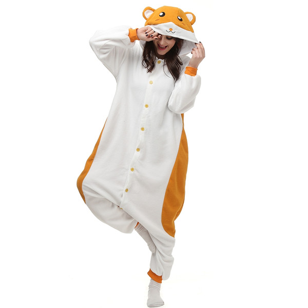 Hamtaro Women's and Men's Anime Kigurumi Polar Fleece Costume for Halloween Carnival New Year Party welcome Drop Shipping