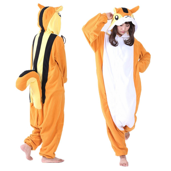 Squirrel Women and Men Animal Kigurumi Polar Fleece Costume for Halloween Carnival New Year Party welcome Drop Shipping