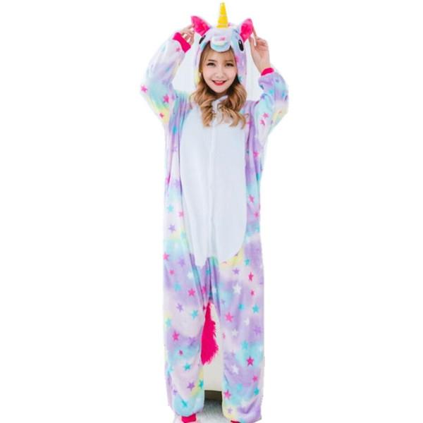 Star Unicorn Costume Women's Onesies Pajamas Kigurumi Jumpsuit Hoodies Adults Halloween Costumes