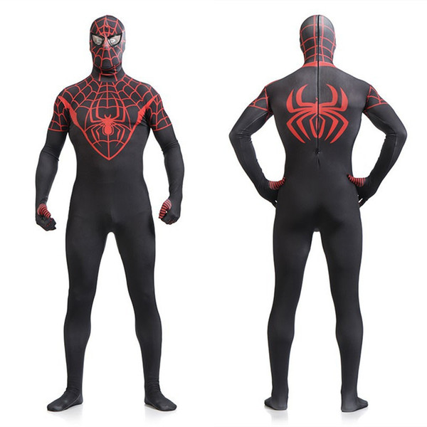 Mens Full Included Lycar Spandex Zentai Spiderman Kigurumi For Halloween Carnival and Any Festival Drop Shipping Accepted