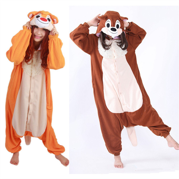 Chipmunk Women and Men Animal Kigurumi Polar Fleece Costume for Halloween Carnival New Year Party welcome Drop Shipping