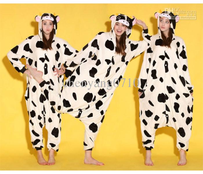 Cartoon Animal Cow Adult Onesies Onesie Pajamas Kigurumi Jumpsuit Hoodies Sleepwear For Adults Welcome Wholesale Order
