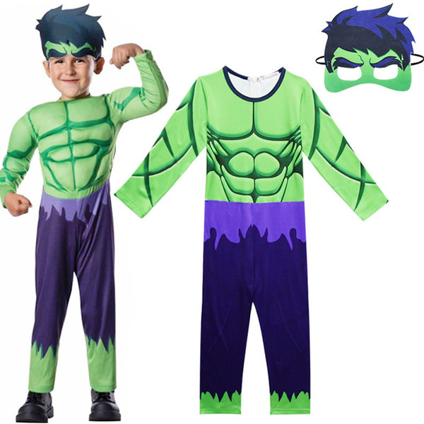 Boys Wild Kratts Cosplay Clothes The Hulk Skin Decoration Party Funny Clothing Muscle Buys Halloween Costumes For Kids Jumpsuits