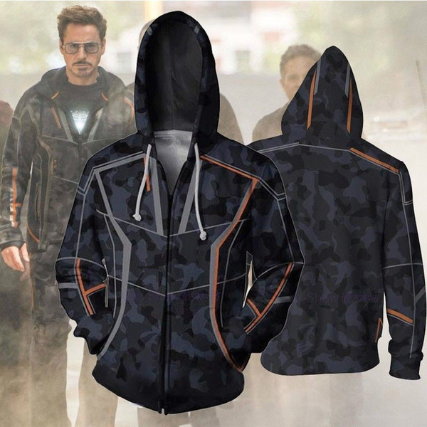 Avengers 3 Infinity War Iron Man Tony Stark men 3d print Hoodies Streetwear Casual Cospaly Sweatshirt