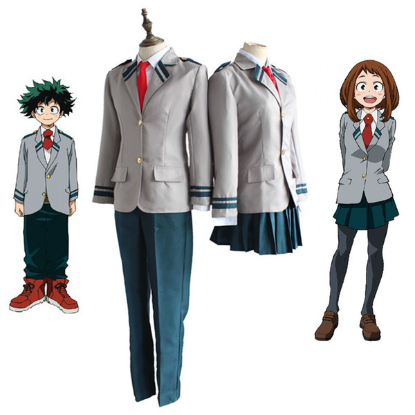 Boku no Hero OCHACO URARAKA Midoriya Izuku cosplay Costumes My Hero Academia Academia AsuiTsuyu Yaoyorozu Momo School Uniform