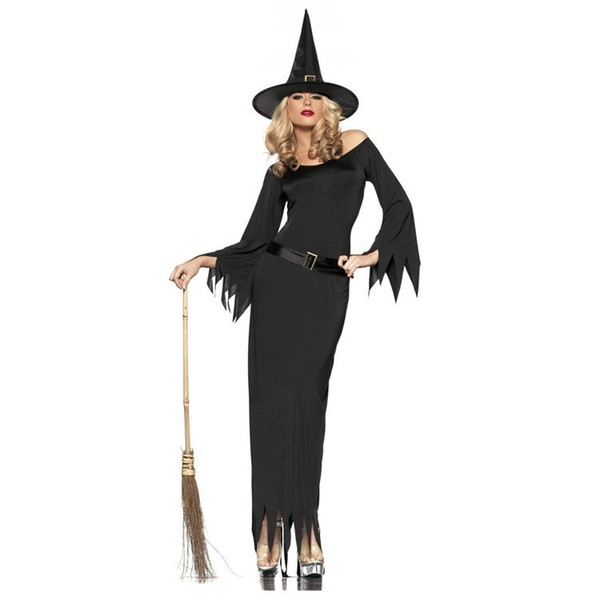 Halloween Costume Role-play Stage Clothing Cosplay Adults Black Witch Costume. NO.Kama