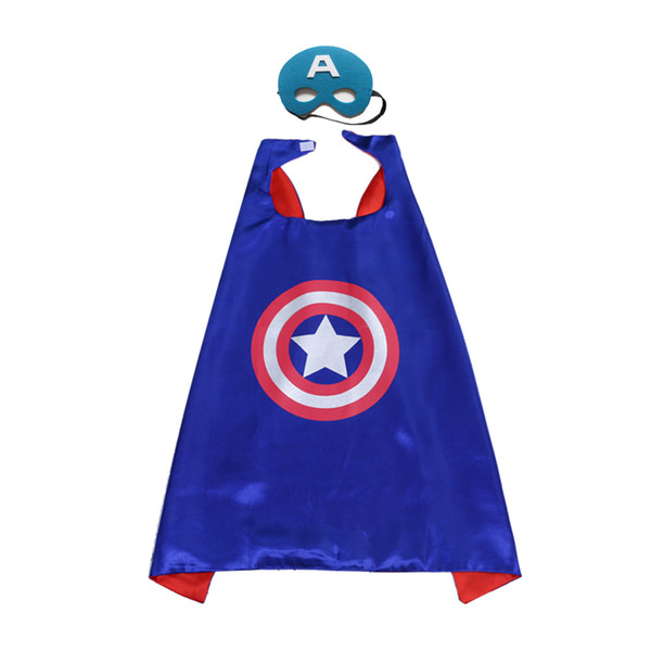 Superhero Cape With Mask 27in Double Layer Hot Sale Children Christmas Stage Performance Costumes Halloween Kids Favor Gifts