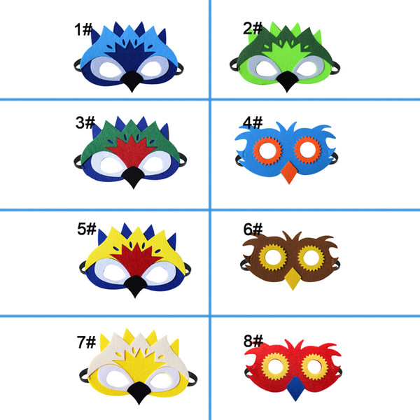 Animal Masks Half-face Masks Eye Masks for Cosplay Costume Supplies Party Favors for Kids - Owl and Parrot