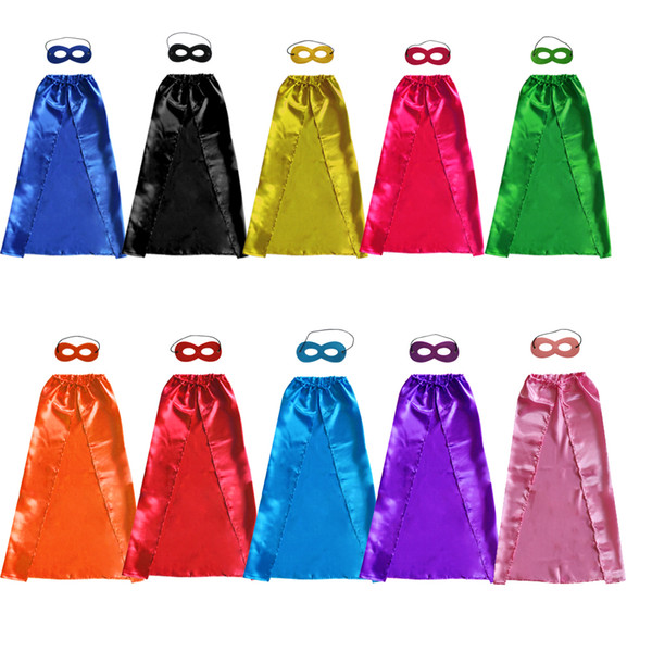 43 inch adult size plain single layer lace-up capes with mask 10 color choices theme cosplay Halloween costume fancy dress ball