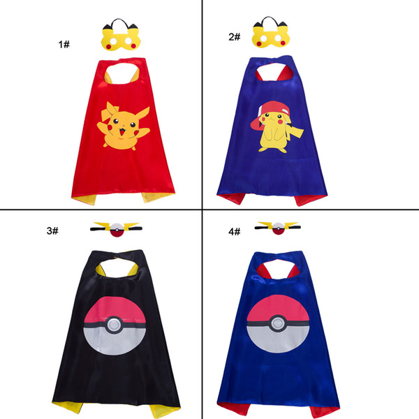 Superhero Capes for Kids Satin Cape and Felt Mask Superhero Party Supplies 27in Double Layer Christmas Birthday Party Children Gifts