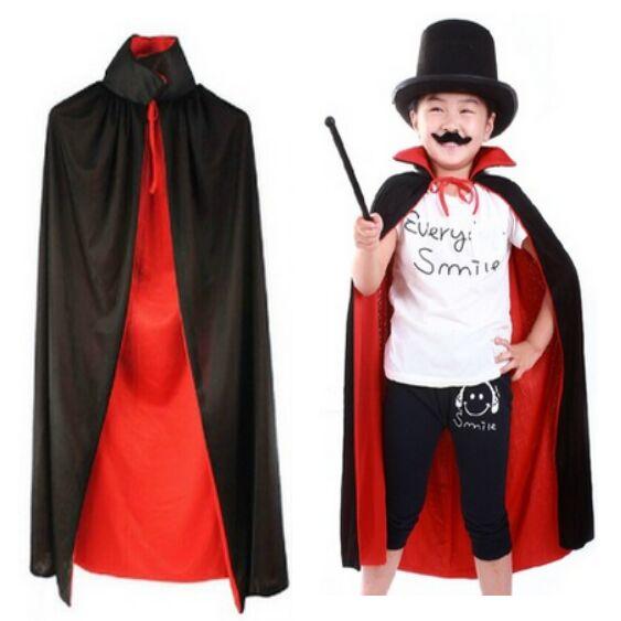 Children's cloak Halloween Costume cosplay Theater Prop Death Hoody Cloak Devil Long Tippet Cape Red Black Free FedEx DHL