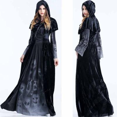 Halloween black devil costume Christmas costume witch vampire costume party