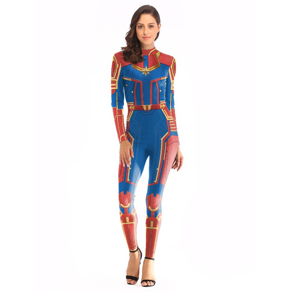 Marvel Heroes Avengers Endgame 4 COS Costume Adult surprise captain jumpsuit cosplay tights anime Costume