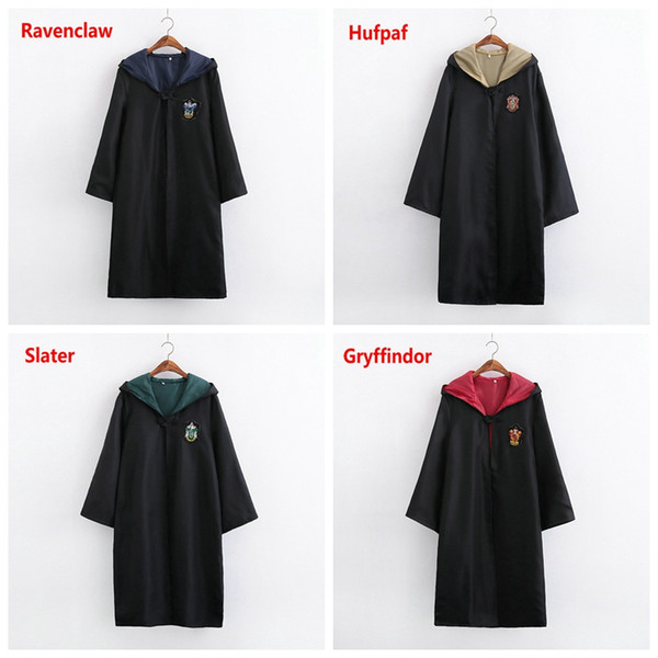 Theme Cosplay costume New Halloween party clothes Harry Potter Gryffindor Slytherin Hufflepuff Ravenclaw Cloak magic robe Kids Adult 1pcs