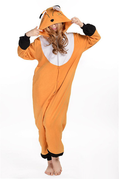 Hot Selling Cheap Brown Fox Anime Pyjamas Cosplay Costume Adult Dress Sleepwear Halloween S M L XL