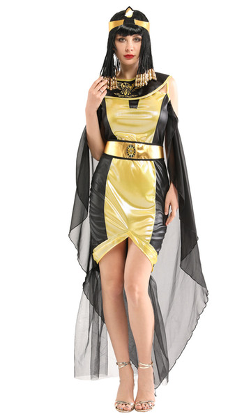 Shanghai Story Woman Egyptian Queen Cosplays Halloween Goddess Costumes Dress