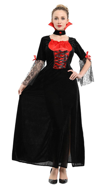 Shanghai Story Vampire Costume for Women Deluxe Set Halloween Vampiress Dress