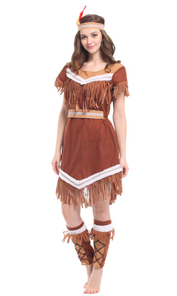 Shanghai Story Indian queen halloween costumes for women plus size Womens Indian Wild West Fancy Dress Party