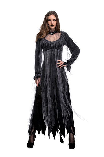 GLAMCARE Halloween New Horror Bride bride Zombie costume bar party stage vampire demon costume Black