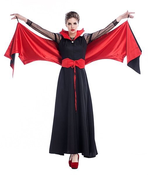 GLAMCARE Halloween Dress Queen's Long Skirt Ampire Costume Easter adult Female Vampire Devil