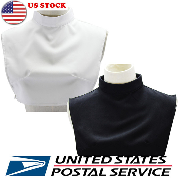 US Stock Women Fake Collar Detachable Turtleneck Top Half Blouse Renaissance Dickey Collar Half Shirts Halloween Victorian Costume