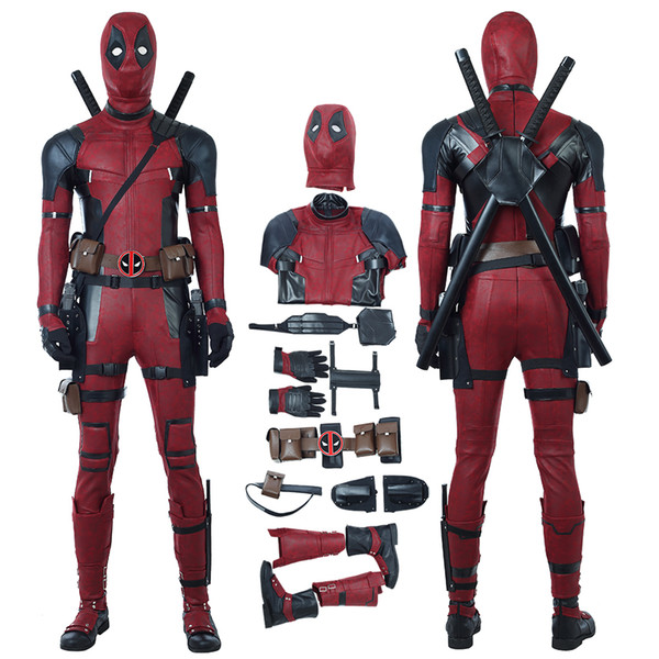 Deadpool Costume Deadpool 2 Cosplay Wade Winston Wilson Deluxe Version Full Set