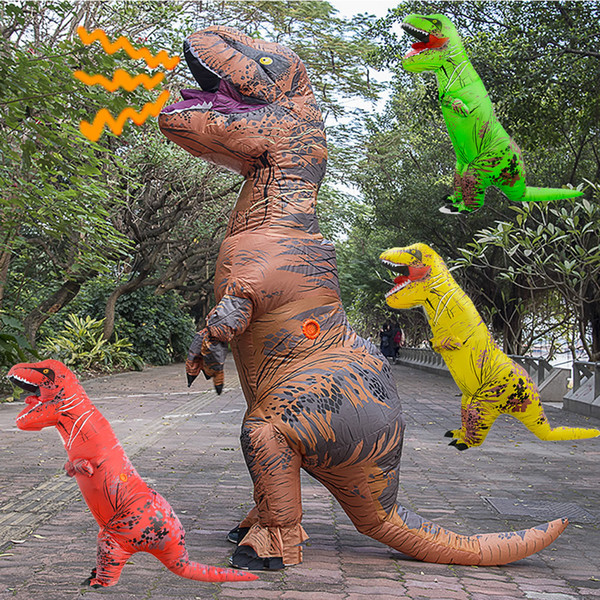 Halloween Adult inflatable Dinosaur T REX Costume Jurassic World Park Blowup Dinosaur Cosplay Inflatable Costume Party Costume