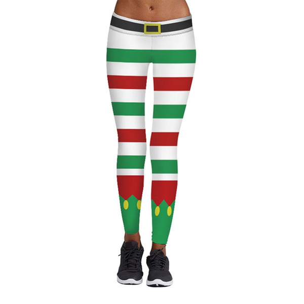 Women new Chritsmas Leggings Stripe Tights Workout Stretchy Holiday Pants Soft Comfortable Fitness Tights Workout Stretchy Pant