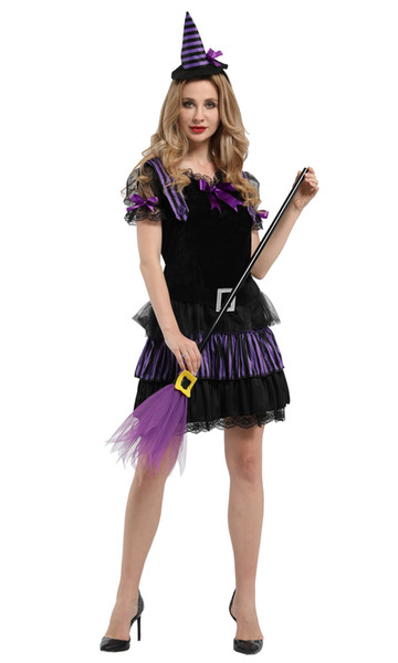 Shanghai Story Halloween Costumes For Women Purple Fly Witch Costume Swallowtail Dress Cosplay