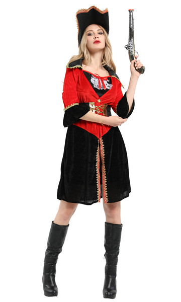 Shanghai Story Women's Sexy Halloween Fancy Dress Clothing Female Cruel Seas Captain Buccaneer Pirate Cosplay Costume Pirate