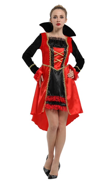 Shanghai Story 2018 Vampire Costumes Witch Queen Cosplay Countess Dress masquerade Halloween cosplay for women