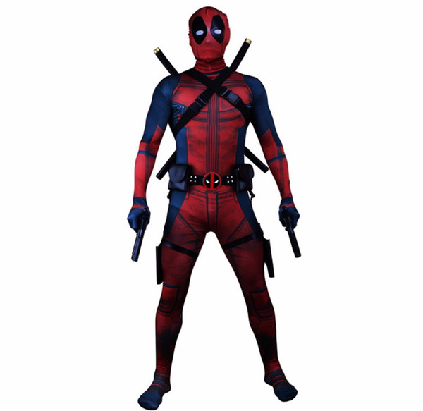 Deadpool 2 Cosplay Wade Wilson Jumpsuit Cosplay Costume Halloween Carnival Costumes