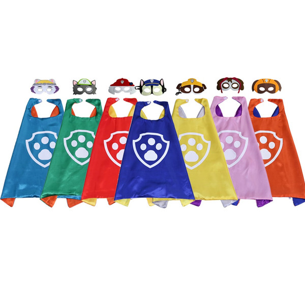 27 inch Cute vibrant kids cape with mask made in China kids costumes party favor party supplies festival gifts