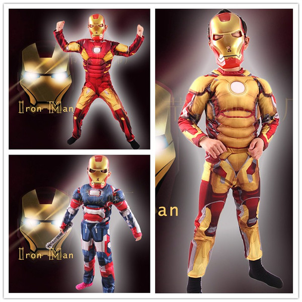 The Avengers Kids Iron Man Cosplay Costume Boys Girls Fancy Dress Halloween Chirldren Party Dress Up