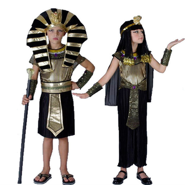 Halloween Party Cleopatra Royal Dress Boys Kids Egypt Princess Costumes Cosplay Egyptian pharaoh Children's Day