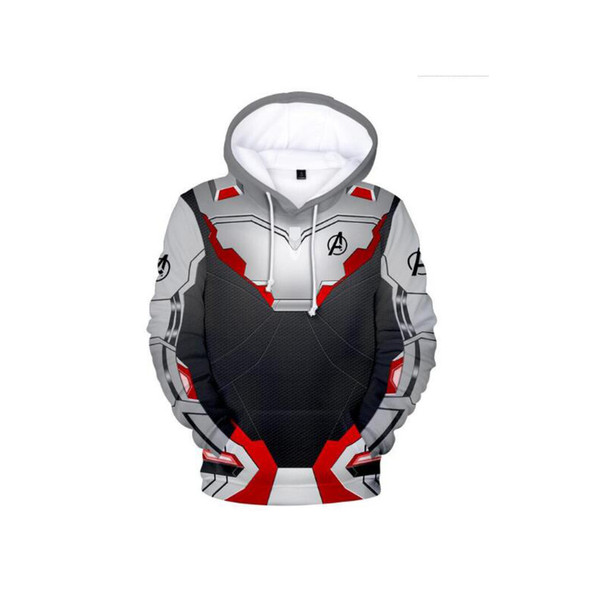 top Marvel The Avengers 4 Endgame Quantum Realm Cosplay Costume Hoodies Men Slipover sweatshirt Jacket Superhero Loose and comfortable