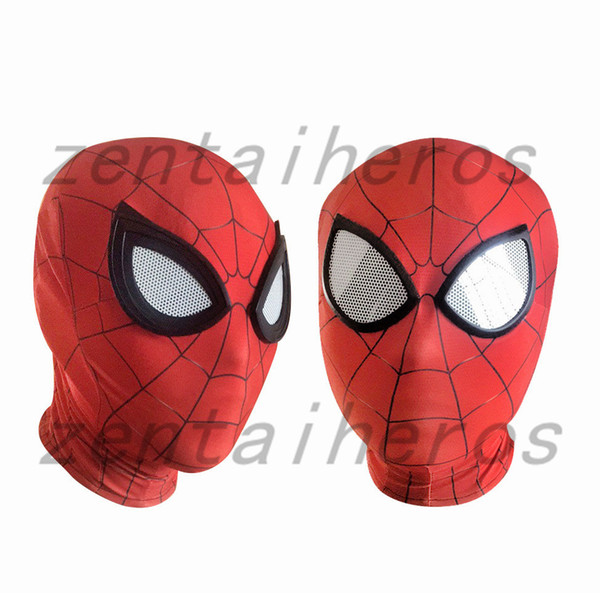 Iron Spiderman mask Cosplay Costume 3D print Lycra Spandex Mask Red / Red Adult sizes Party supplies