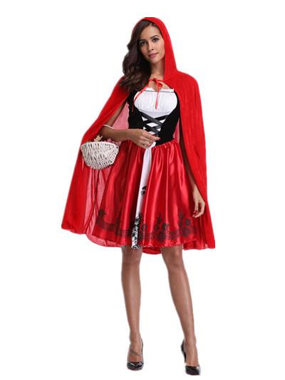 New Halloween Costume Explosion Female Ghost Dress Little Red Riding Hood Cloak Model Playing Uniform Adult Halloween Cosplay Costume