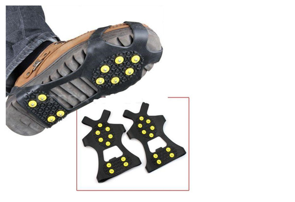 10 Steel Studs Ice Cleats Anti-Skid Snow Ice Climbing Shoe Spikes Grips Crampons Cleats Overshoes Climbing Gripper Ice Walking Cleat 20pcs