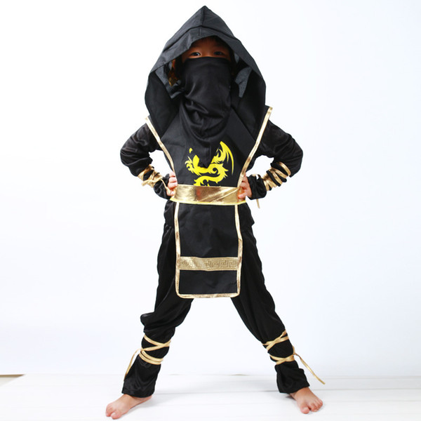 Black Ninjago Cosplay Costume Boys Clothes Sets Children Clothing Halloween Christmas Fancy Party Clothes Ninja Streetwear Suits