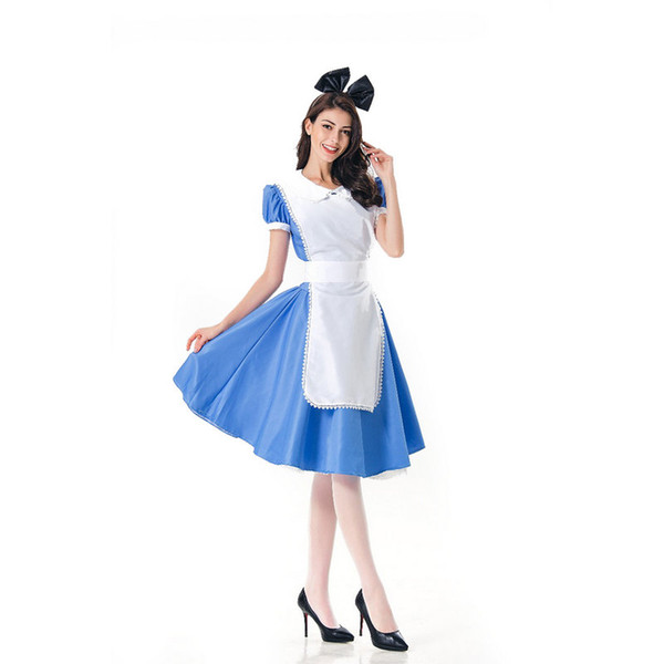 Alice In Wonderland Party Cosplay Costume Anime Sissy Maid Uniform Sweet Lolita Dress Halloween Costumes For Women