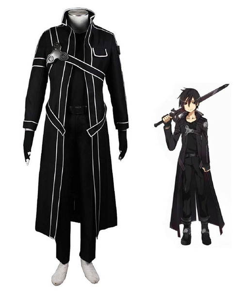 Malidaike Anime Sword Art Online Kazuto Kirigaya Kirito Anime Combat Suit Cosplay Costume