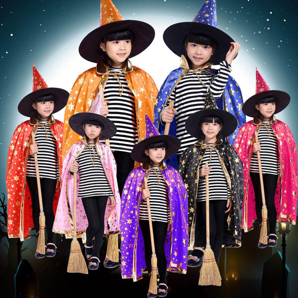 Spot Halloween cosplay five-star cloak show clothes witch cloak cloak boys and girls show costumes