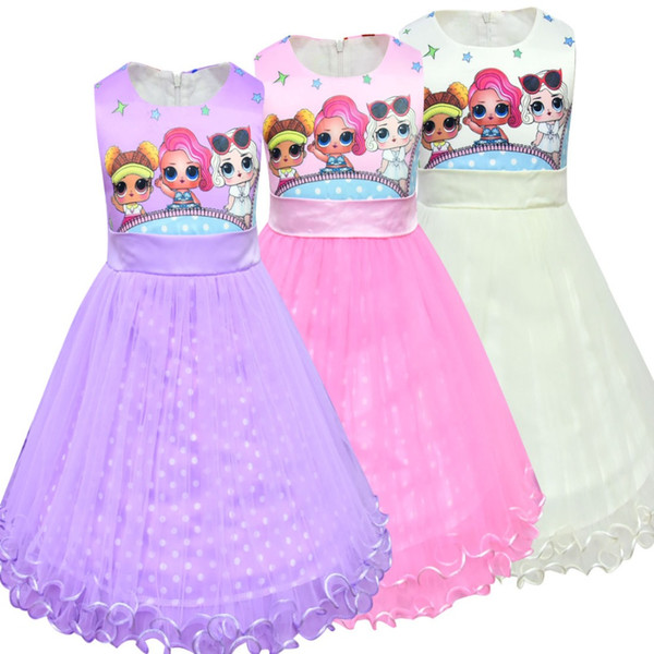 Lol Dolls Baby Dresses Summer Cute Elegant Dress Kids Party Christmas Costumes Children Clothes Princess Lol Girls Dress