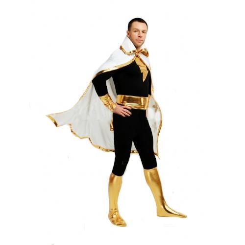 DC Comics Marvel Family Black Adam Superhero Costumes Cosplay Halloween Lycra Spandex Zentai Suit