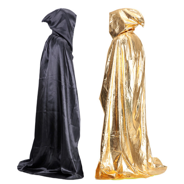 2015 Halloween Costumes Halloween Vampire Cloak hooded Witch Wizard Cloak Death Gown Robe Fancy Cosplay 150CM For adult 300pcs/lot