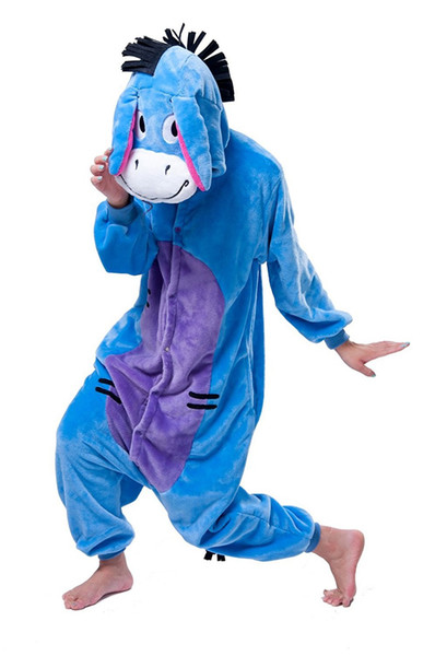 Unisex Adult Animal Cosplay Costume Pajamas Sleepwear Onesies Donkey