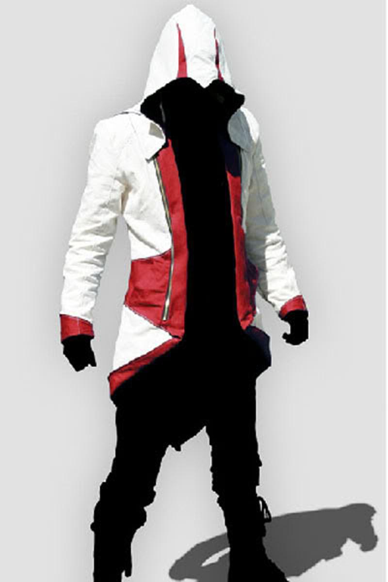 NEW.Assassin's Creed III Conner Kenway Coat Jacket Hoodie Cosplay Costume